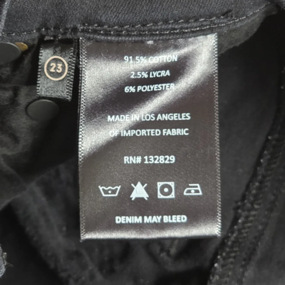 GRLFRND Kendall Skinny Jeans Size‎ 23 Black Westside Mid-Rise Stretch Normcore